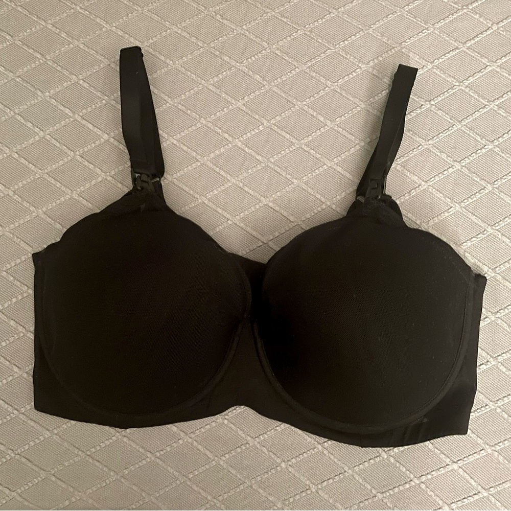 Le Mystere Nursing Bra 36DD/E - Black EUC